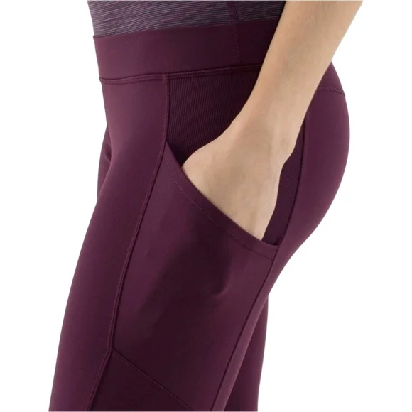 Lululemon En Route Plum Wee Are From Space September Plum Leggings Size 8/10 - Picture 4 of 12
